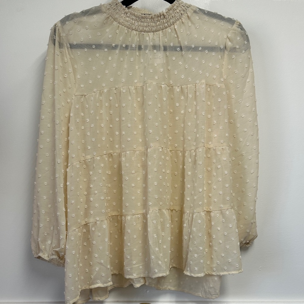 Chic Cream Women's Blouse